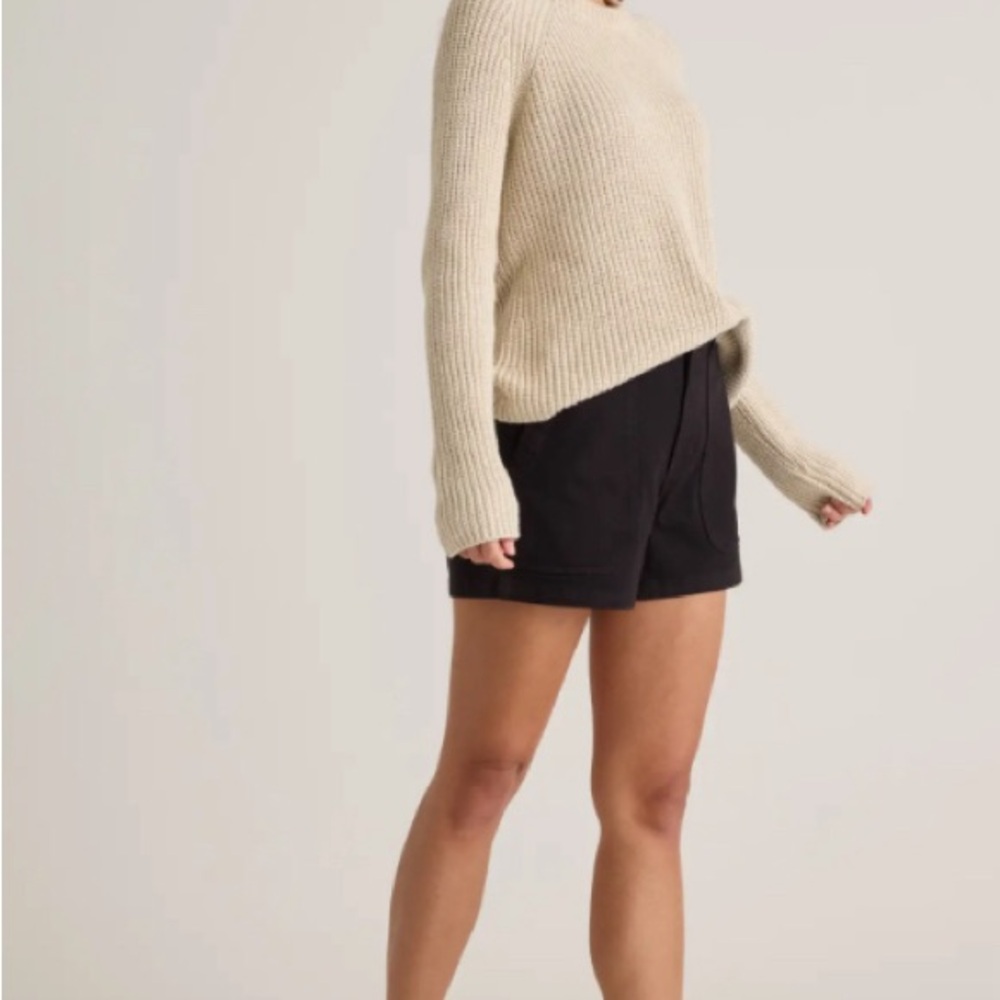 NWOT quince cotton twill black Shorts